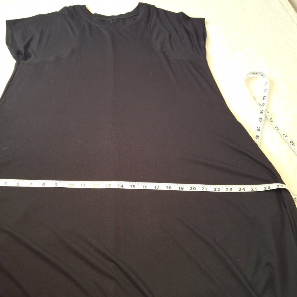 Halara Jersey Knit Dress Sz L Midi Pockets Neutral Minimalist Athleisure - Picture 14 of 15